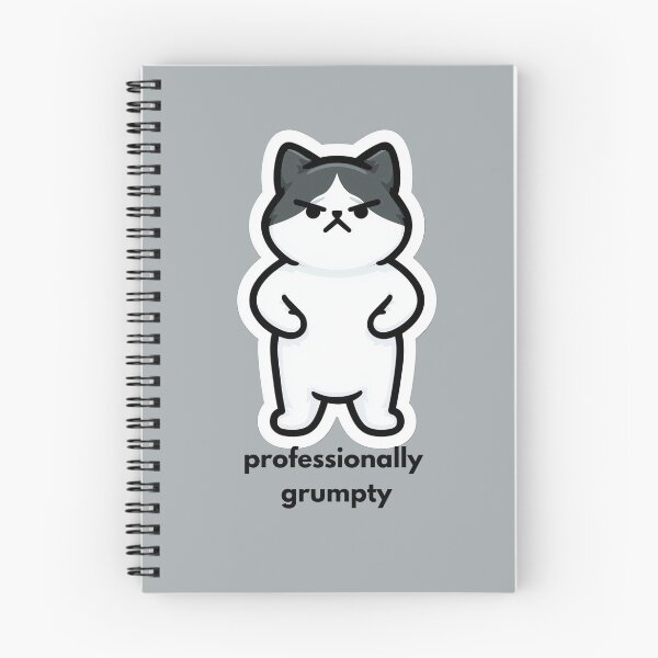 Item preview, Professionally Grumpy - Cute Funny Cat designed and sold by StoryVibes.