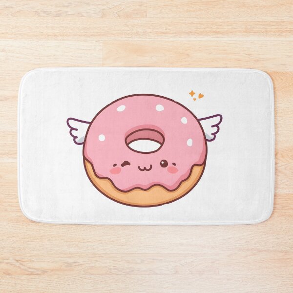 Item preview, Cute Pink Donut Sticker | Kawaii Flying Donut Cartoon Aesthetic Design designed and sold by dreamz-world.