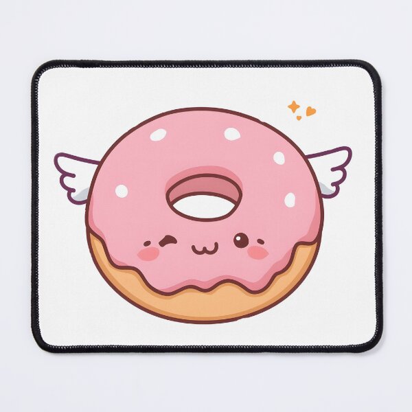 Item preview, Cute Pink Donut Sticker | Kawaii Flying Donut Cartoon Aesthetic Design designed and sold by dreamz-world.