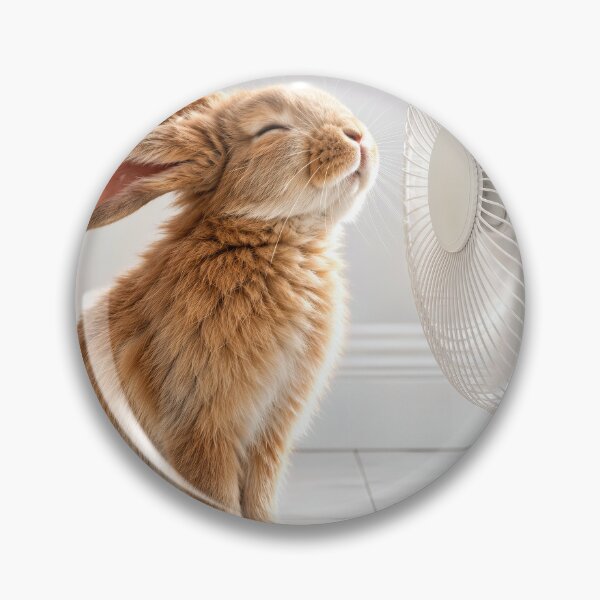 Item preview, Rabbit Cooling Off in Front of a White Fan designed and sold by Maria Dryfhout.
