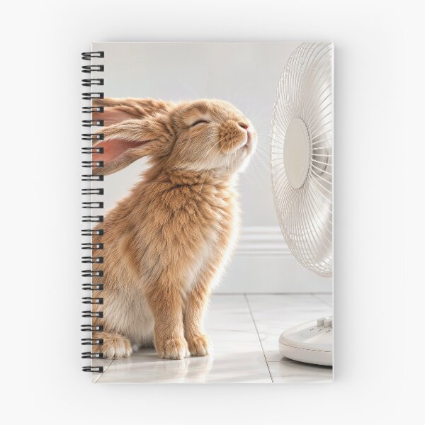 Item preview, Rabbit Cooling Off in Front of a White Fan designed and sold by Maria Dryfhout.