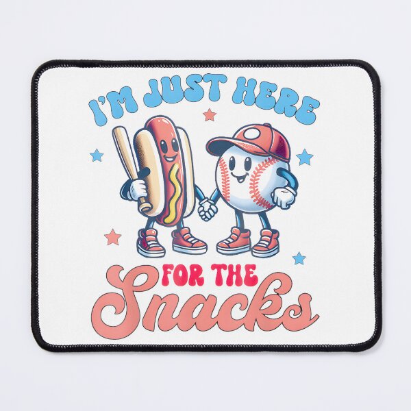 Item preview, Th Of July Hot Dog Im Just Here For The Snacks Baseballpng designed and sold by onepepe.