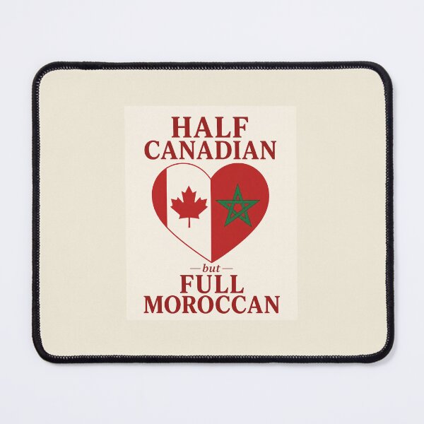 Item preview, Half Canadian Full Moroccan Morocco Canada Diaspora Pride Flag designed and sold by BledThreads.