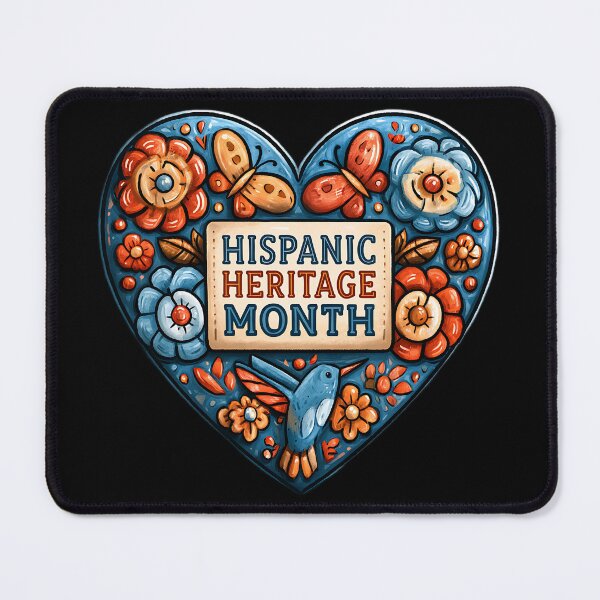 Item preview, Folk Art Heart Hispanic Heritage Month Design designed and sold by Boddicca.