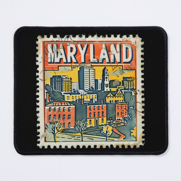 Item preview, Maryland Vintage Postage Stamp - Baltimore Skyline designed and sold by tiigerdad.