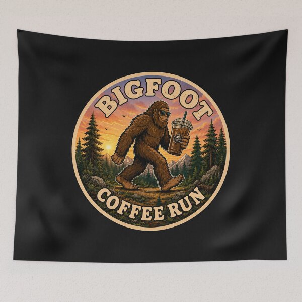 Item preview, Bigfoot Coffee Run designed and sold by Swanny's Custom T-shirt and Gift Designs.