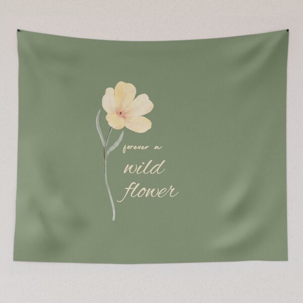 Item preview, Forever a Wildflower | Delicate Watercolor Botanical Art Print Sticker & T-Shirt designed and sold by Olive Thread Co..