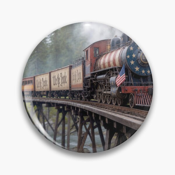 Item preview, 1776 Train on a Trestle Over a River designed and sold by Maria Dryfhout.