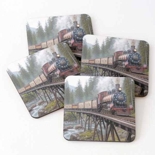 Item preview, 1776 Train on a Trestle Over a River designed and sold by Maria Dryfhout.