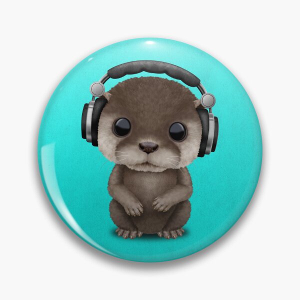 Item preview, Cute Baby Otter Wearing Headphones designed and sold by JeffBartels.