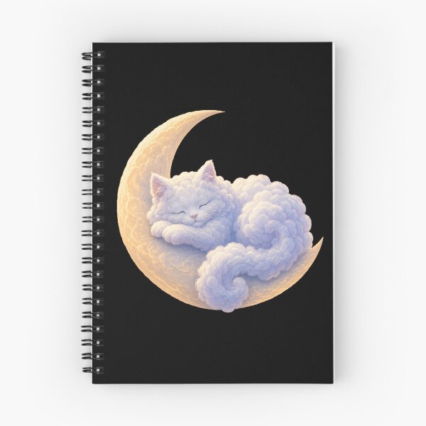 Item preview, Cloud Cat Dreaming on the Moon designed and sold by aistrokeofart.