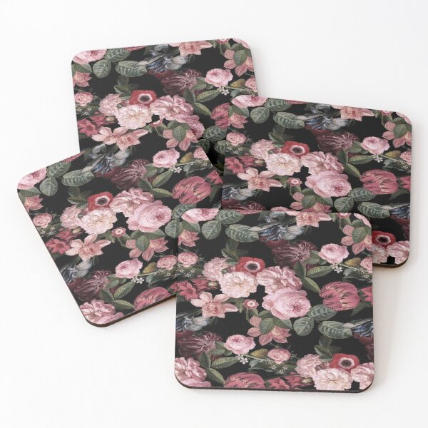 Item preview, Vintage Moody Dark Botanical Floral Pattern with Roses and Peonies designed and sold by Bloerra.