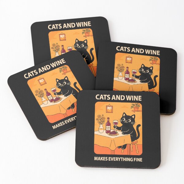 Item preview, Cats and Wine Makes Everything Fine designed and sold by TheSamuraiCat.