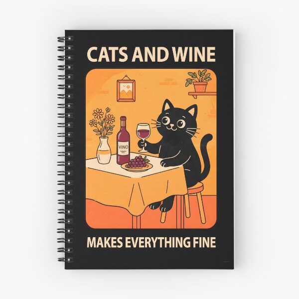Item preview, Cats and Wine Makes Everything Fine designed and sold by TheSamuraiCat.