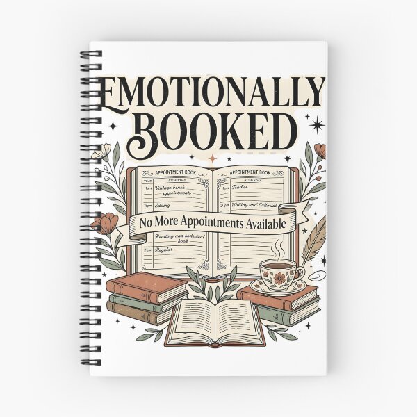 Item preview, Emotionally Booked Vintage Book Lover Design | Cozy Reader Aesthetic | Introvert Bookworm Gift designed and sold by softmind studio.