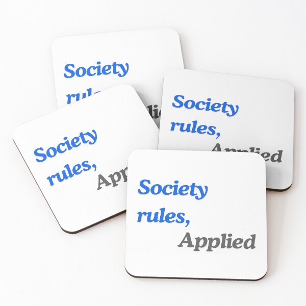 Item preview, Society rules, applied designed and sold by ArtistTejal.