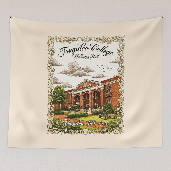 Item preview, Tougaloo College Historical Galloway Hall Architectural Etching designed and sold by EvergreenPark - Tee Studio.