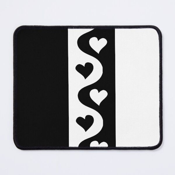 Item preview, Two Hearts Duality Geometric Pattern Black and White designed and sold by DigitalArtx-com.