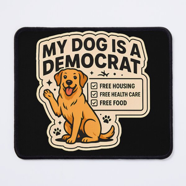 Item preview, My Dog is a Democrat Funny Political Checklist Dog Lover Shirt designed and sold by DejvArtist.