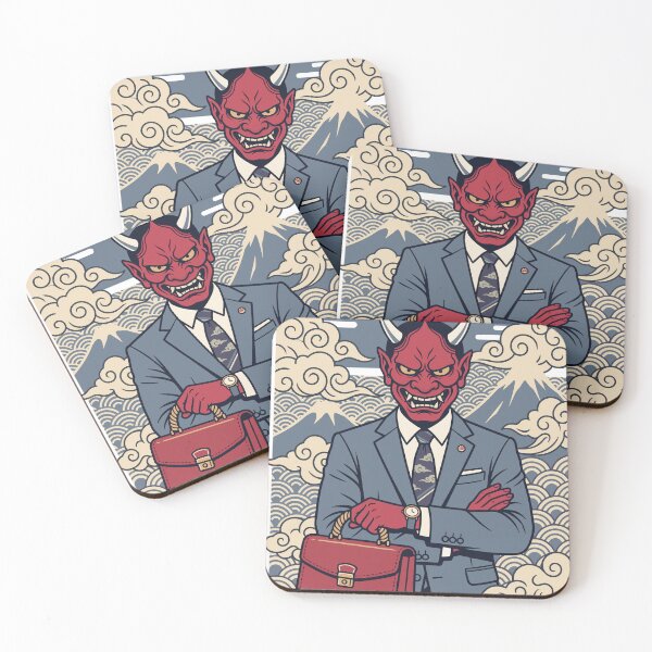 Item preview, Corporate Oni Japanese Demon Executive Vintage Art designed and sold by ArtTodayShop.