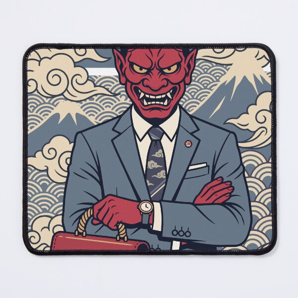 Item preview, Corporate Oni Japanese Demon Executive Vintage Art designed and sold by ArtTodayShop.