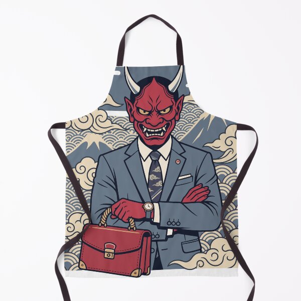 Item preview, Corporate Oni Japanese Demon Executive Vintage Art designed and sold by ArtTodayShop.