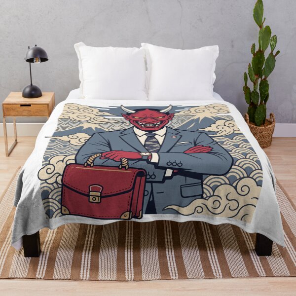 Item preview, Corporate Oni Japanese Demon Executive Vintage Art designed and sold by ArtTodayShop.
