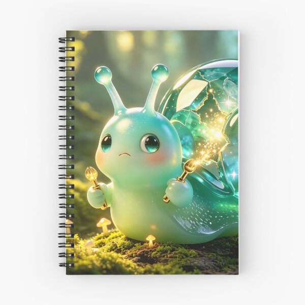 Item preview, The Galaxy Mechanic - Cute Emerald Snail Repairing Its Cosmic Shell designed and sold by ABYSSLAB.