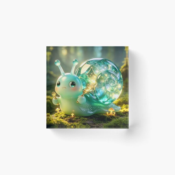 Item preview, The Galaxy Mechanic - Cute Emerald Snail Repairing Its Cosmic Shell designed and sold by ABYSSLAB.