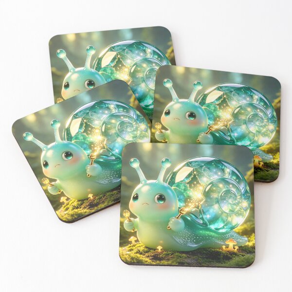 Item preview, The Galaxy Mechanic - Cute Emerald Snail Repairing Its Cosmic Shell designed and sold by ABYSSLAB.
