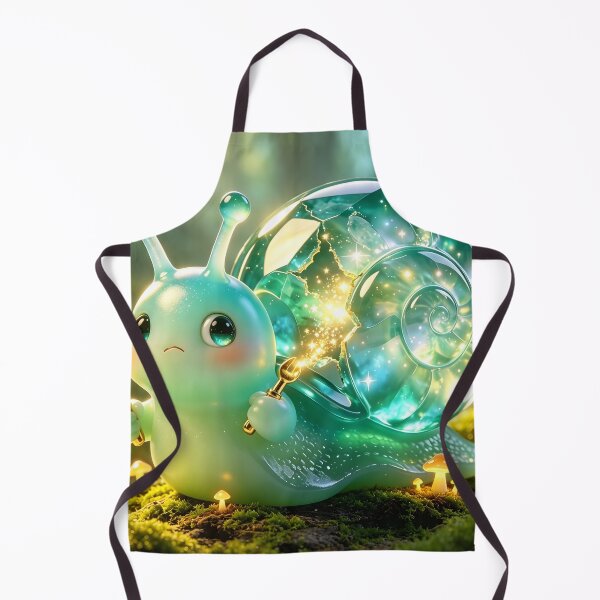 Item preview, The Galaxy Mechanic - Cute Emerald Snail Repairing Its Cosmic Shell designed and sold by ABYSSLAB.