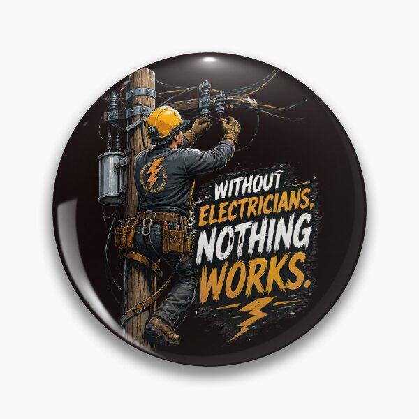 Item preview, Without Electricians, Nothing Works – Lineman & Electrician Graphic designed and sold by Tadeusz1.