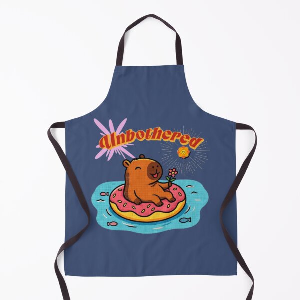 Item preview, Unbothered Cute Capybara Floating on Donut Pool Float Art designed and sold by Miheerala.
