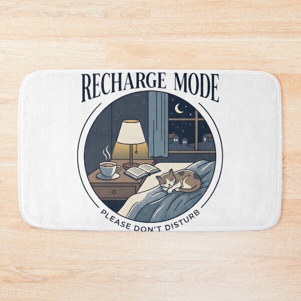 Item preview, Recharge Mode Cozy Introvert Cat Design | Coffee Reading Night Aesthetic Gift designed and sold by softmind studio.