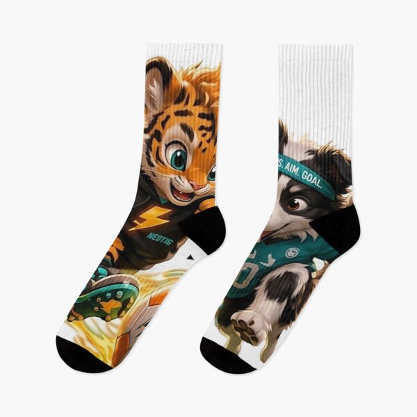 Item preview, Cute Soccer Tiger and Collie Sticker - Funny Anime Animal Shirt, mug designed and sold by NeoTigLuna.