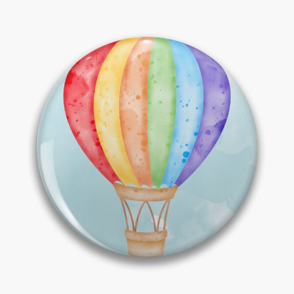 Item preview, The Sky Is Not The Limit Watercolor Hot Air Balloon designed and sold by MedusaGialla.