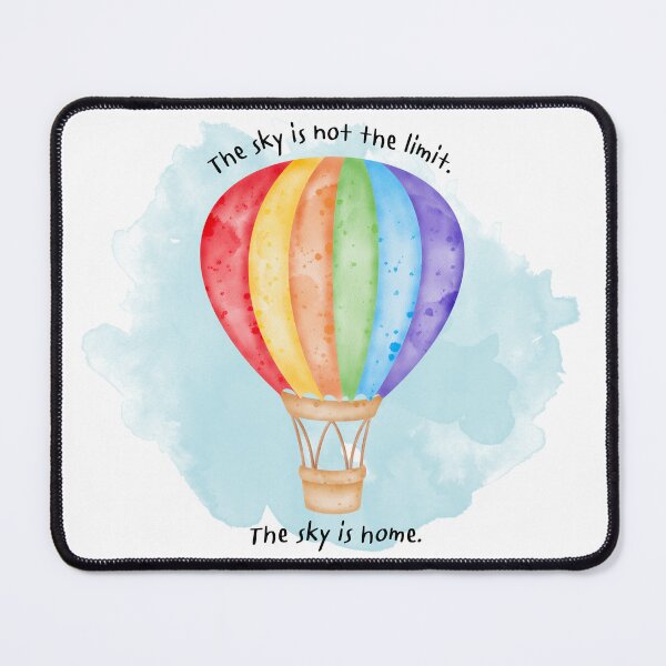 Item preview, The Sky Is Not The Limit Watercolor Hot Air Balloon designed and sold by MedusaGialla.