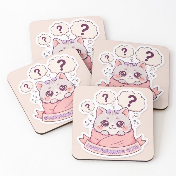 Item preview, Cute Anxious Cat Blanket Burrito Kawaii Pastel Doodle designed and sold by Arobinoz.