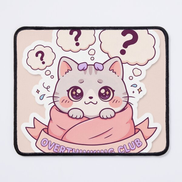 Item preview, Cute Anxious Cat Blanket Burrito Kawaii Pastel Doodle designed and sold by Arobinoz.