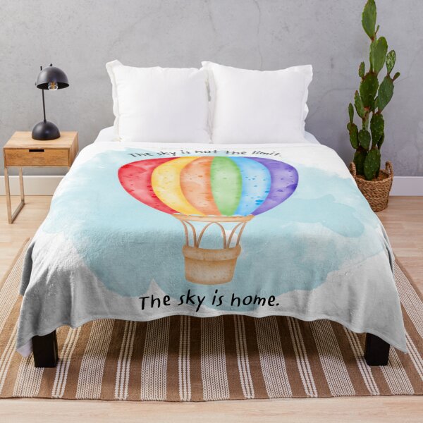 Item preview, The Sky Is Not The Limit Watercolor Hot Air Balloon designed and sold by MedusaGialla.