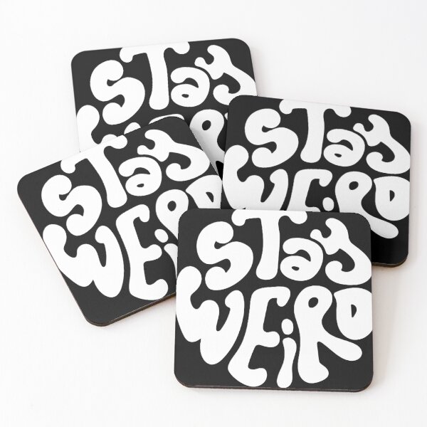 Item preview, Stay Weird Retro Groovy Wavy Typography Indie Aesthetic designed and sold by ConfuseLab Alt.