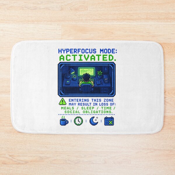Item preview, Hyperfocus Don't Disturb Retro Video Game ADHD Humor t-shirt designed and sold by Mosidrip.