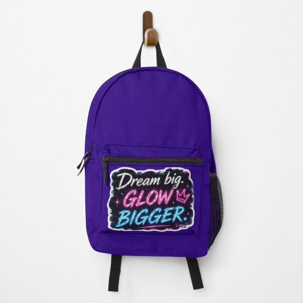 Item preview, Dream Big Glow Bigger - Retro Neon Sign Quote Sticker designed and sold by Scro-Ciob-Shop.