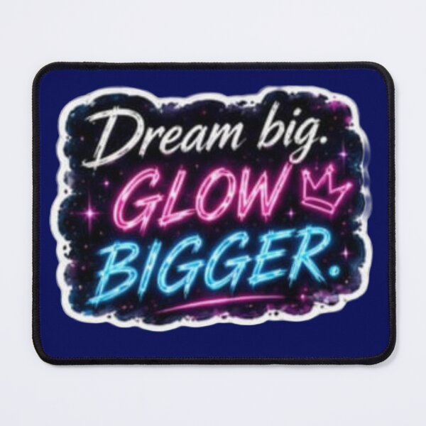Item preview, Dream Big Glow Bigger - Retro Neon Sign Quote Sticker designed and sold by Scro-Ciob-Shop.