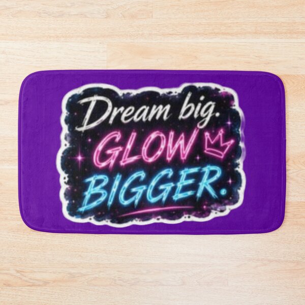 Item preview, Dream Big Glow Bigger - Retro Neon Sign Quote Sticker designed and sold by Scro-Ciob-Shop.