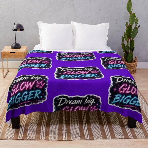 Item preview, Dream Big Glow Bigger - Retro Neon Sign Quote Sticker designed and sold by Scro-Ciob-Shop.