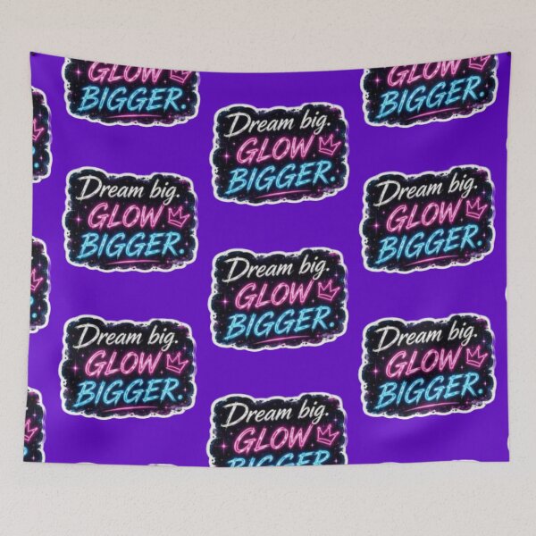 Item preview, Dream Big Glow Bigger - Retro Neon Sign Quote Sticker designed and sold by Scro-Ciob-Shop.