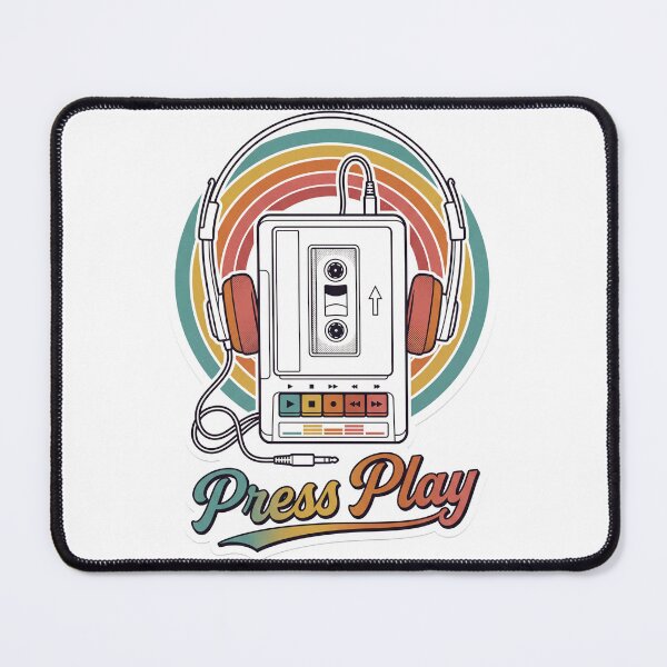 Item preview, Press Play Retro Walkman Design designed and sold by AImemeLab.