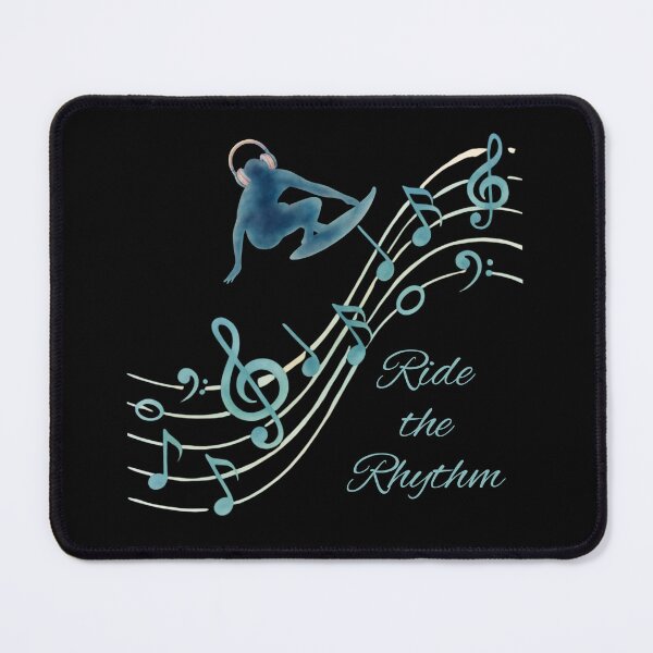 Item preview, Ride the Rhythm – Music Surfer Design | Surfing Music Lover | Beach Vibes Graphic designed and sold by VariusDesigns.