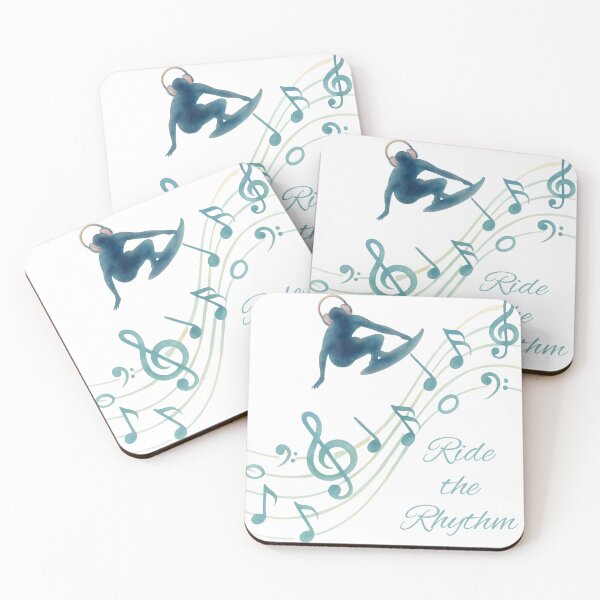 Item preview, Ride the Rhythm – Music Surfer Design | Surfing Music Lover | Beach Vibes Graphic designed and sold by VariusDesigns.